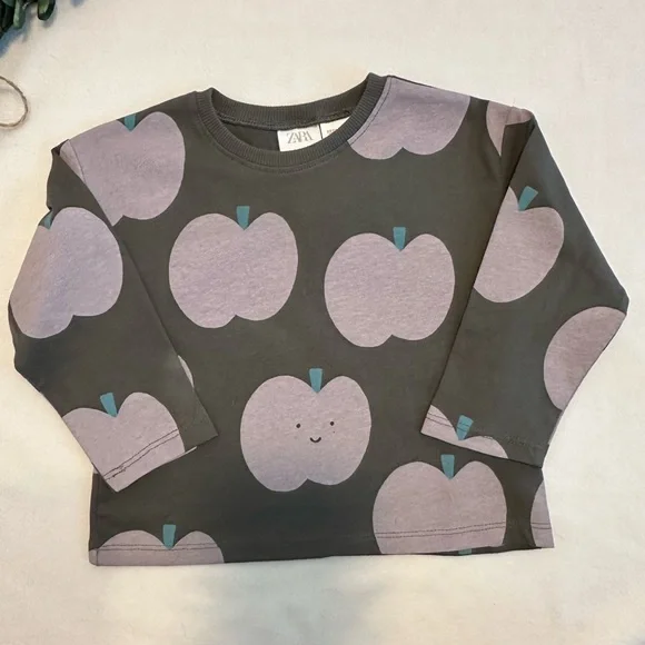 NWT Zara Apple Print T-Shirt size 12-18M ๐ - Picture 3 of 9